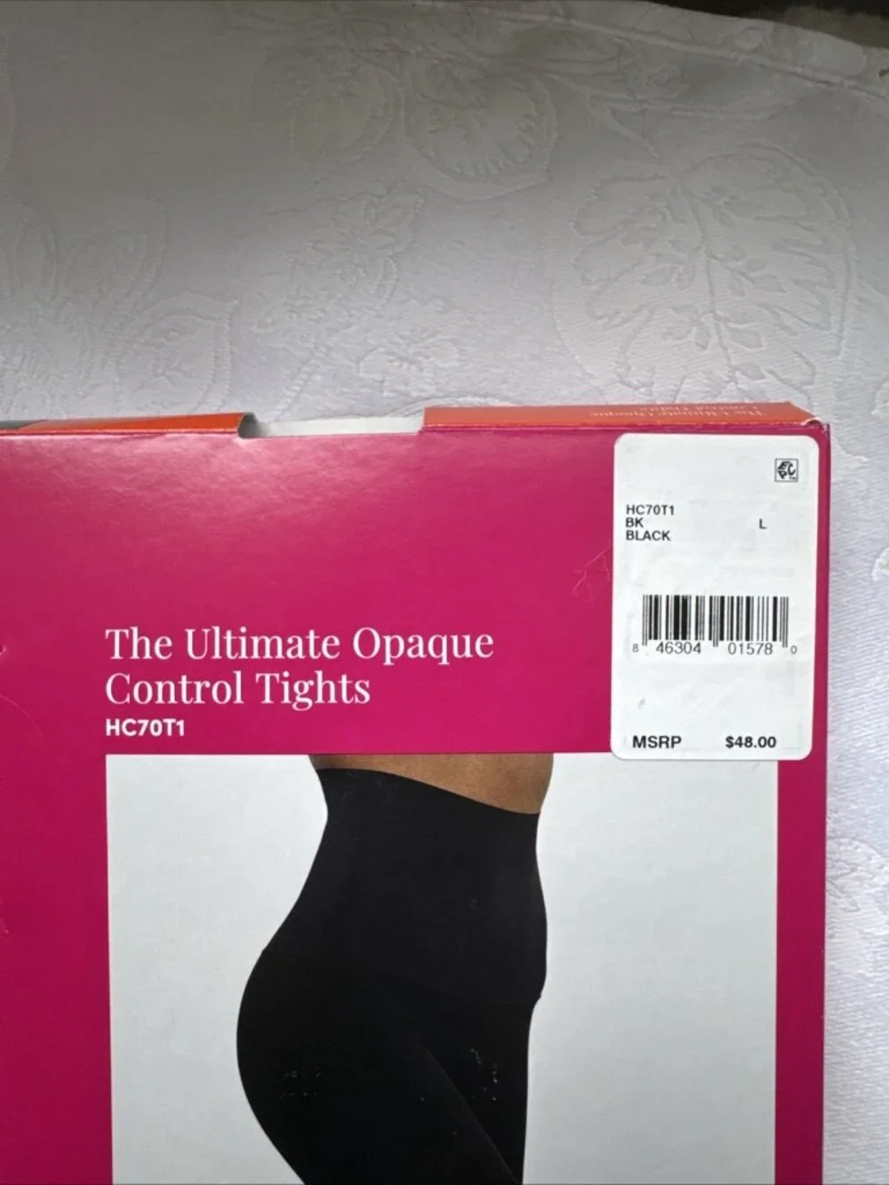 Commando HC70T1 The Ultimate Opaque Control Tights Black Size L Large NEW $48